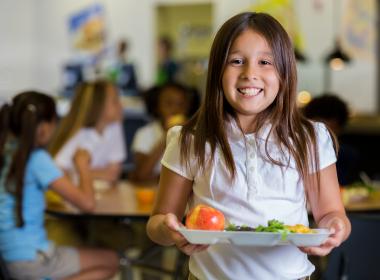 Child in cafeteria 